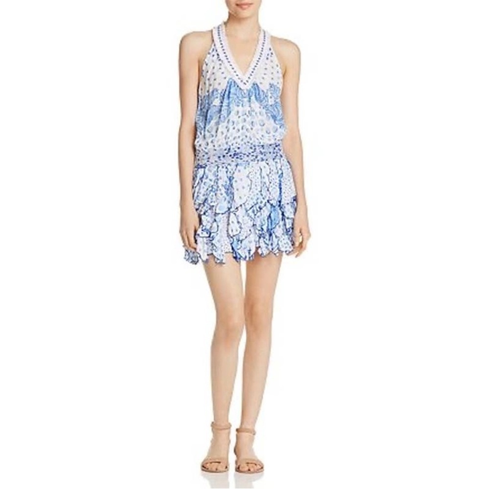 Poupette St. Barth Beline Floral Print Mini Dress size Large